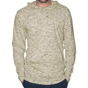 Mens Lightweight Rhino Spaced-Dye Hoodie S Natural